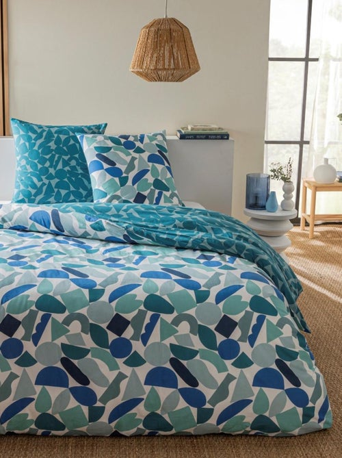 Juego de cama 2 plazas geométrico reversible NANO en algodón – Future Home - Kiabi Juego de cama 2 plazas geométrico reversible NANO en algodón – Future Home - Kiabi