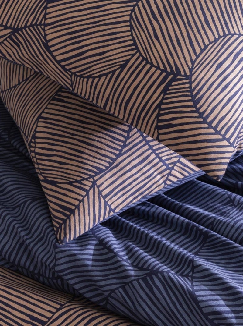 Juego de cama 2 plazas 'NINON' algodón reversible – 240 x 220 cm Future Home Azul - Kiabi