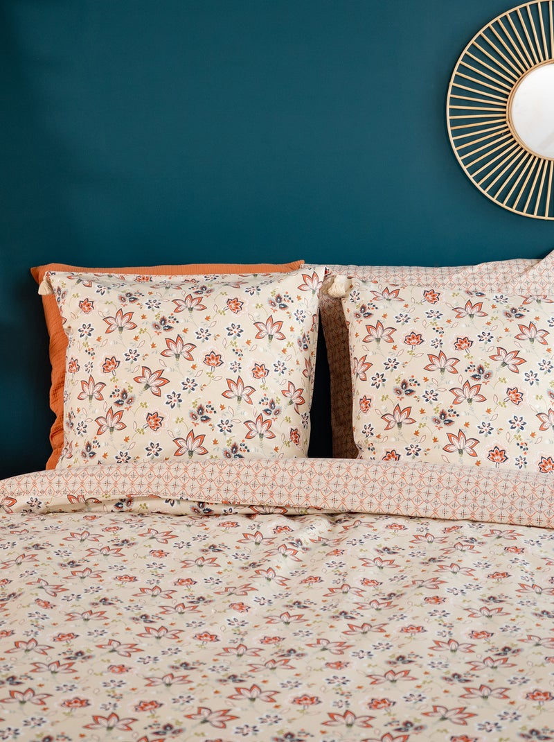 Juego de cama 3 piezas 2 personas - Funda nórdica + 2 fundas de almohada Beige - Kiabi
