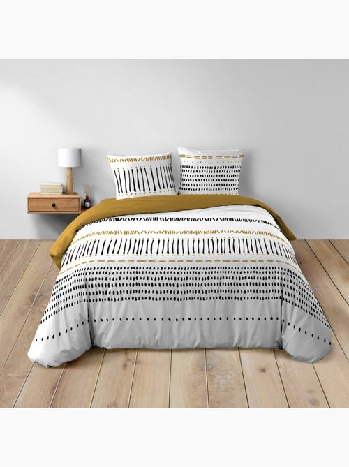 Juego de cama 3 piezas – 240 x 220 cm – 100% algodón – 42 hilos chicago - Kiabi