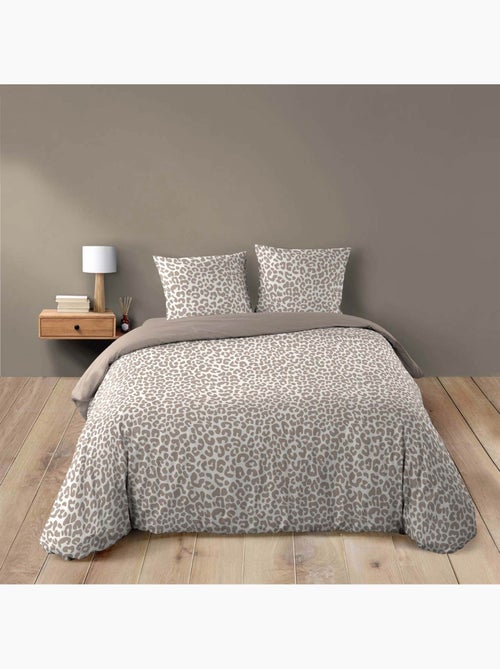Juego de cama 3 piezas 240 x 220 cm estampado 100% algodón 42 hilos wild - Kiabi Juego de cama 3 piezas 240 x 220 cm estampado 100% algodón 42 hilos wild - Kiabi