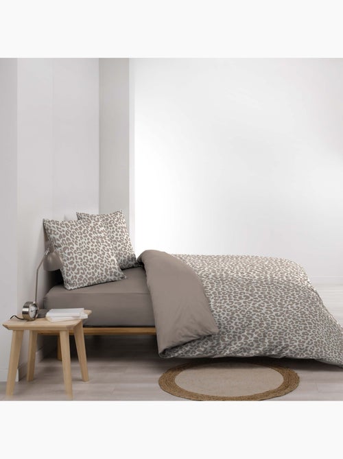 Juego de cama 3 piezas 240 x 220 cm estampado 100% algodón 42 hilos wild - Kiabi Juego de cama 3 piezas 240 x 220 cm estampado 100% algodón 42 hilos wild - Kiabi