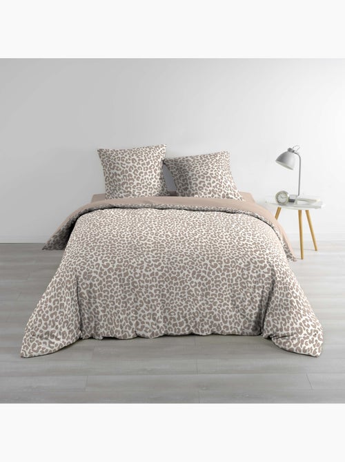 Juego de cama 3 piezas 240 x 220 cm estampado 100% algodón 42 hilos wild - Kiabi Juego de cama 3 piezas 240 x 220 cm estampado 100% algodón 42 hilos wild - Kiabi