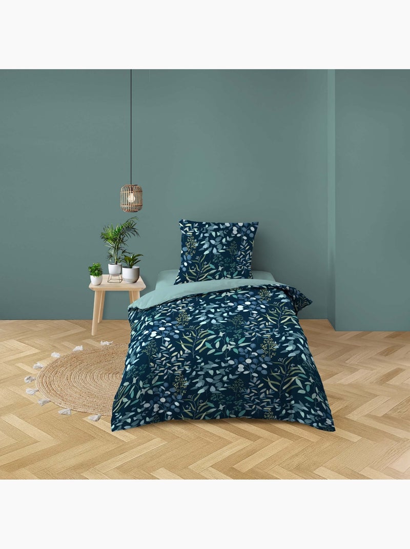 Juego de cama 3 piezas algodón 57 hilos estampado allover stacy Azul - Kiabi