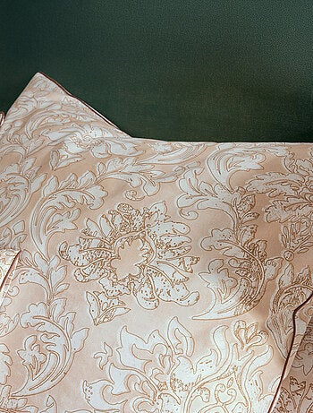 Juego de cama 3 piezas en percal de algodón ornamental clásico funda + fundas