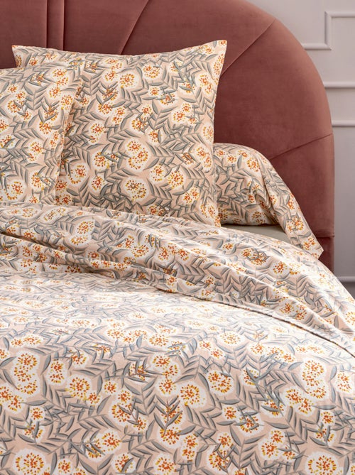 Juego de cama 3 piezas franela follaje funda + fundas de almohada - Kiabi