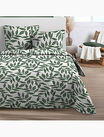 Juego de cama 3 piezas microfibra follaje, funda + fundas de almohada
