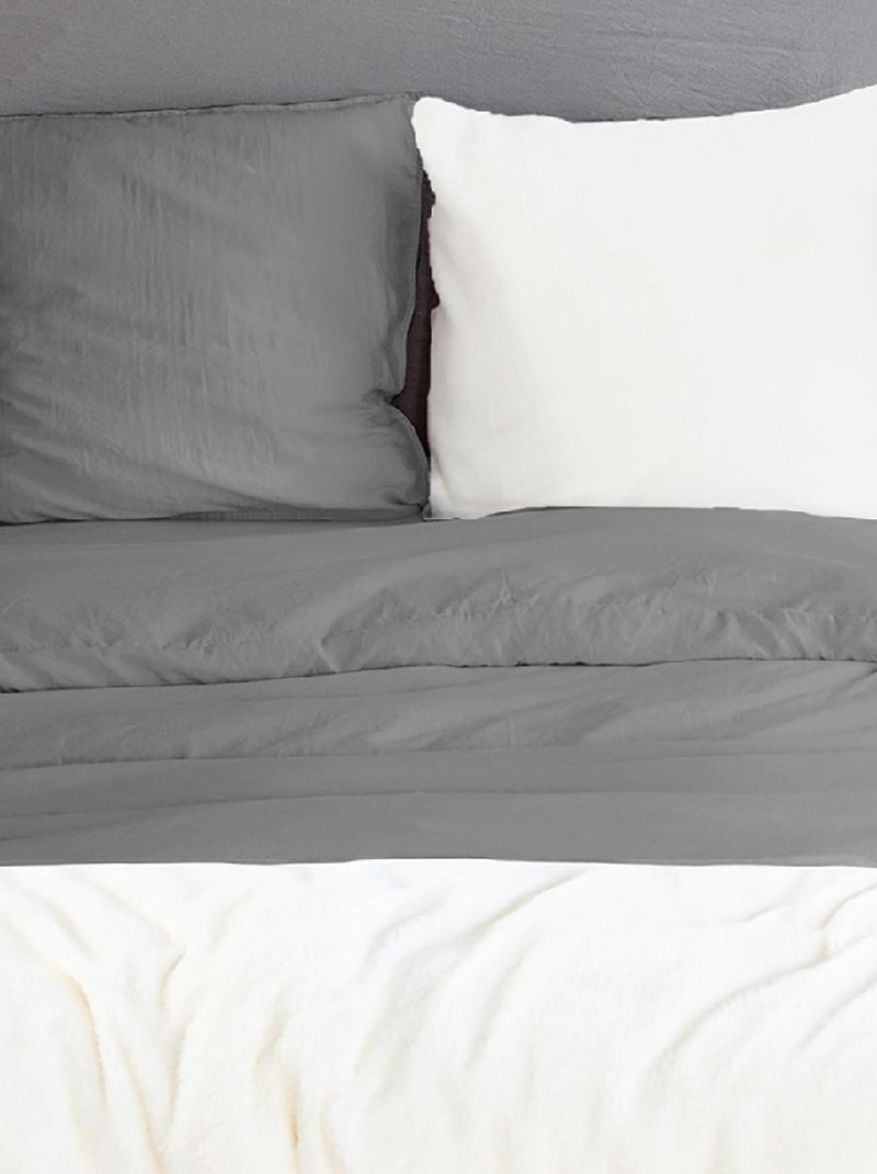Juego de cama 3 piezas Sherpa Gris - Kiabi