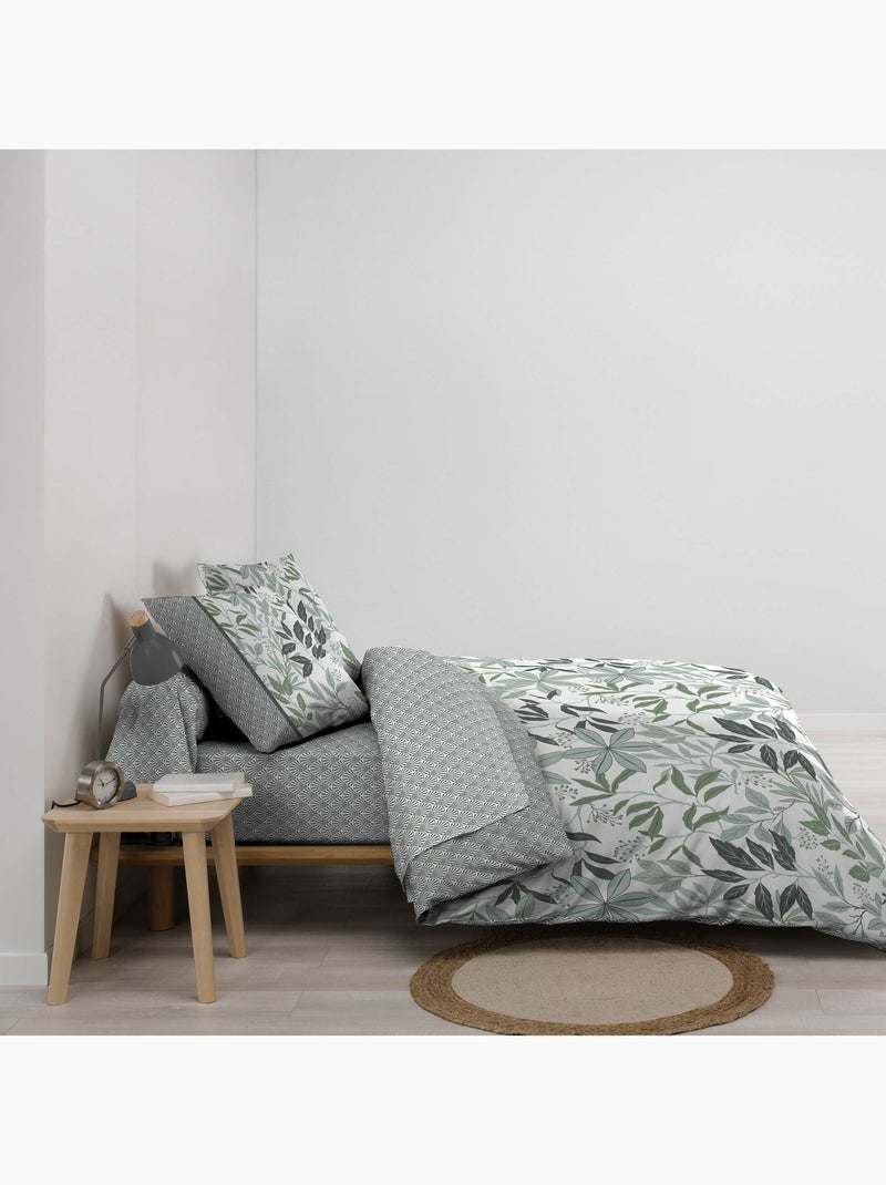 Juego de cama 6 piezas voltine – 100% algodón – 42 hilos/cm² Verde salvia - Kiabi