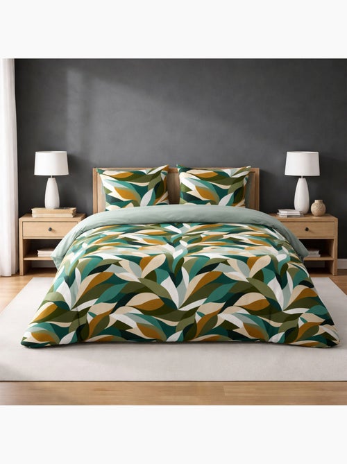 Juego de cama algodón 42 hilos estampado swany + 2 fundas de almohada - Kiabi Juego de cama algodón 42 hilos estampado swany + 2 fundas de almohada - Kiabi