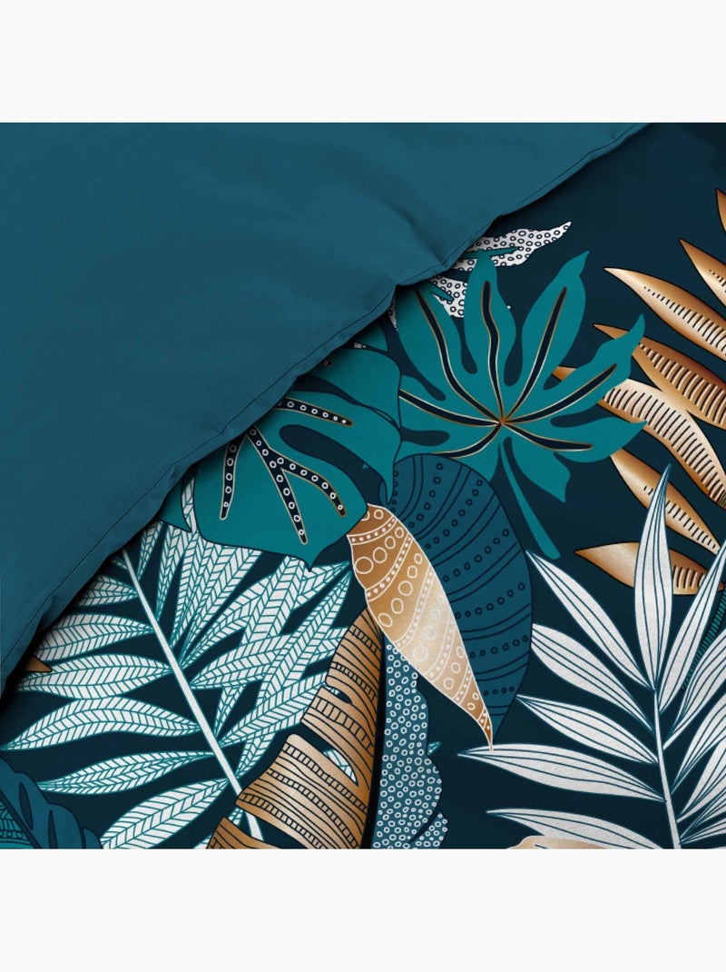Juego de cama Alianor Hojas exóticas Azul - Kiabi