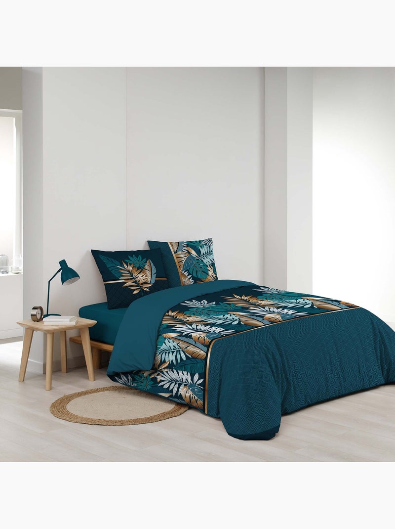 Juego de cama Alianor Hojas exóticas Azul - Kiabi