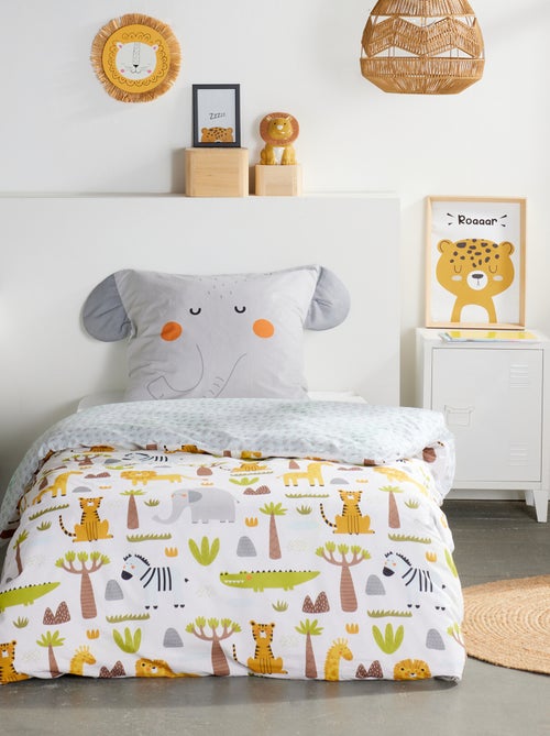 Juego de cama animado Elefante - 1 persona - Kiabi
