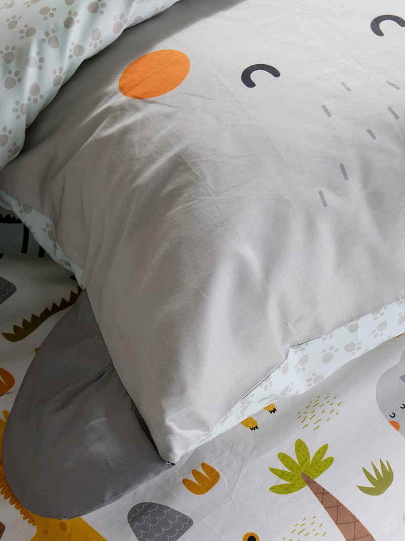 Juego de cama animado Elefante - 1 persona Gris - Kiabi