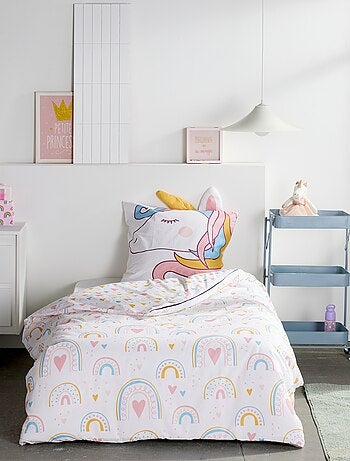 Juego de cama animado Unicornio - 1 persona