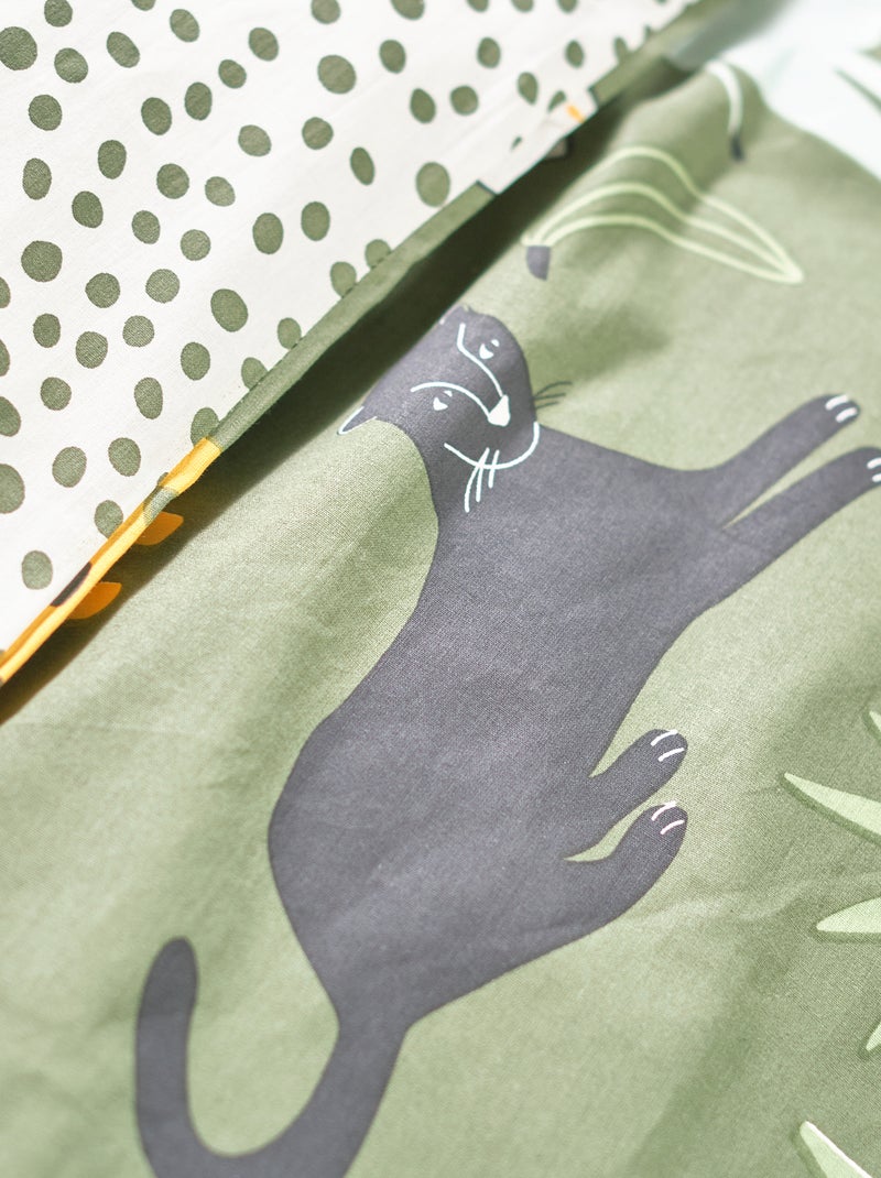 Juego de cama 'animales' - individual estampado caqui - Kiabi