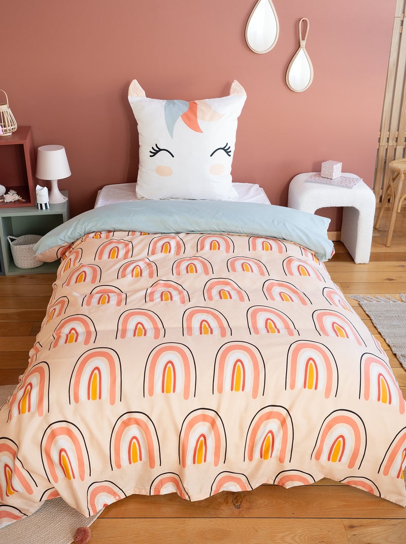 Juego de cama arcoíris y unicornio - Individual ROSA - Kiabi