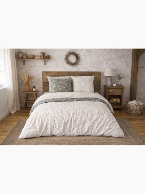 Juego de cama armonía botánica reversible - Kiabi Juego de cama armonía botánica reversible - Kiabi
