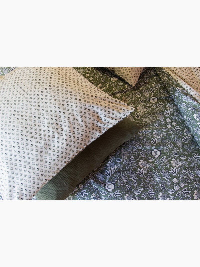 Juego de cama armonía botánica reversible Verde - Kiabi