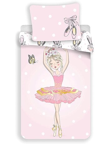 Juego de cama bailarina 140x200 cm - funda nórdica infantil