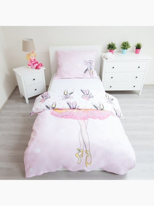 Juego de cama bailarina 140x200 cm - funda nórdica infantil - Kiabi Juego de cama bailarina 140x200 cm - funda nórdica infantil - Kiabi