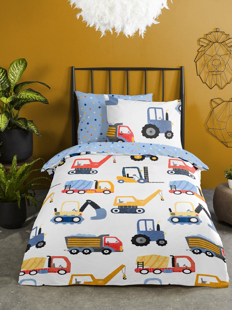 Juego de cama coches - Individual AZUL - Kiabi