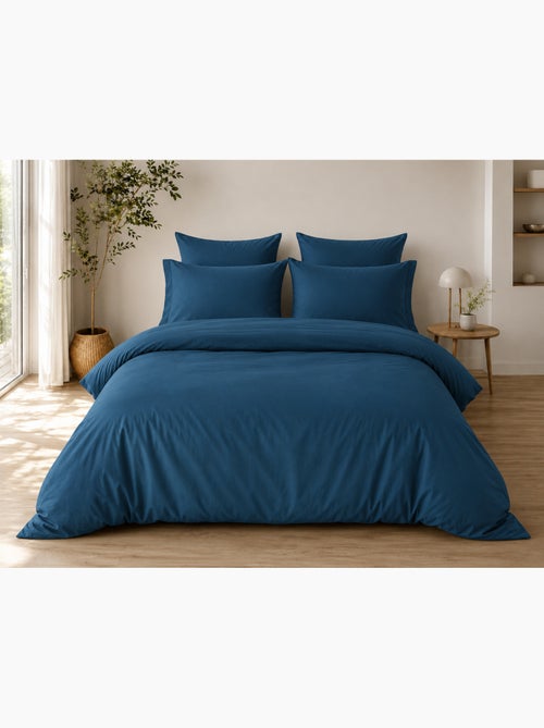 Juego de cama completo - 100% algodón 57 hilos - sábana bajera + 4 fundas de almohada - Kiabi
