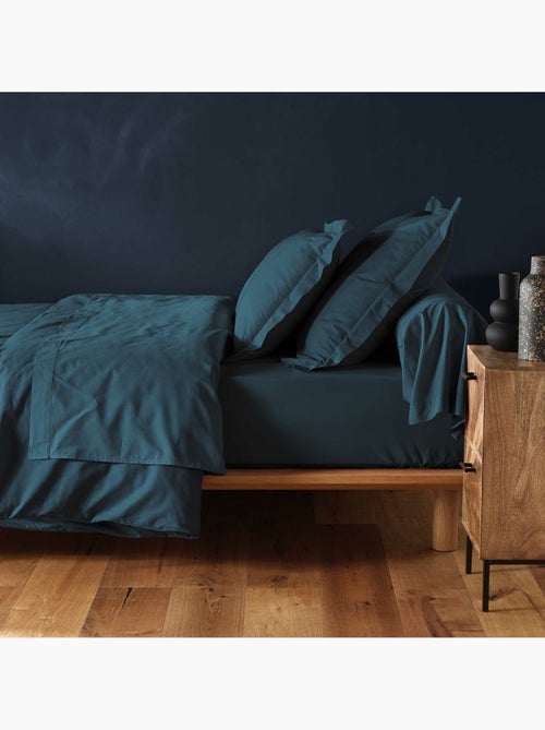 Juego de cama completo - 100% algodón 57 hilos - sábana bajera + 4 fundas de almohada - Kiabi