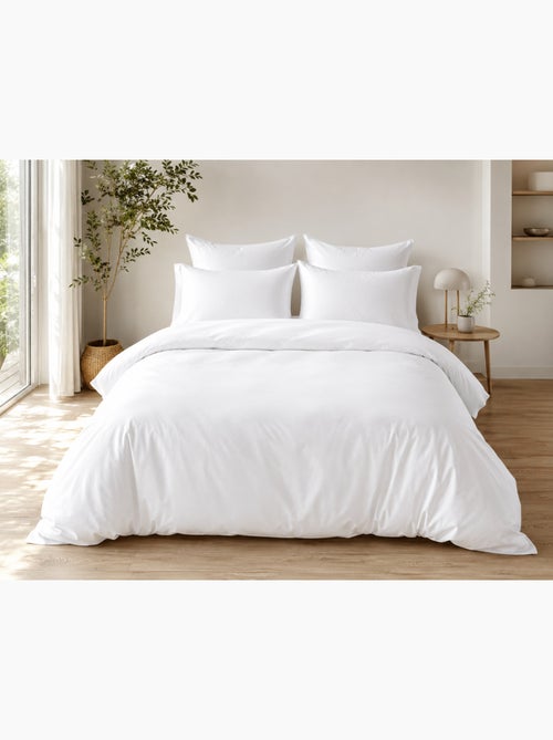 Juego de cama completo - 100% algodón 57 hilos - sábana bajera + 4 fundas de almohada - Kiabi