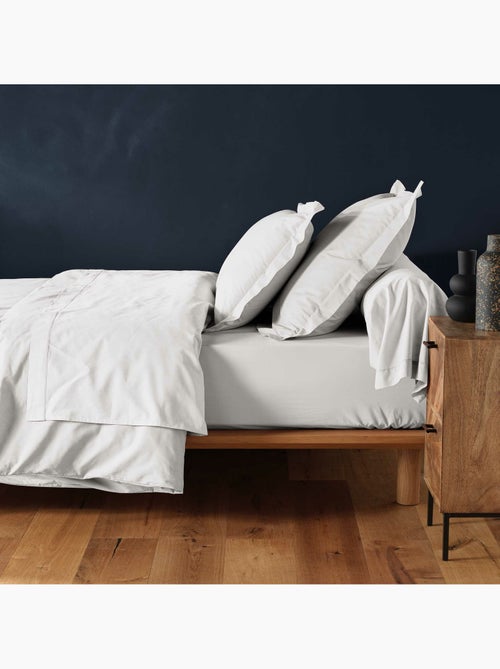 Juego de cama completo - 100% algodón 57 hilos - sábana bajera + 4 fundas de almohada - Kiabi