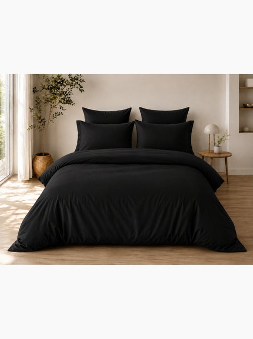 Juego de cama completo - 100% algodón 57 hilos - sábana bajera + 4 fundas de almohada - Kiabi