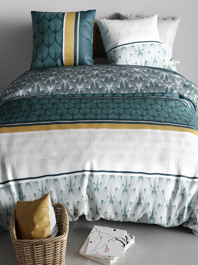 Juego de cama con estampado - Doble VERDE - Kiabi
