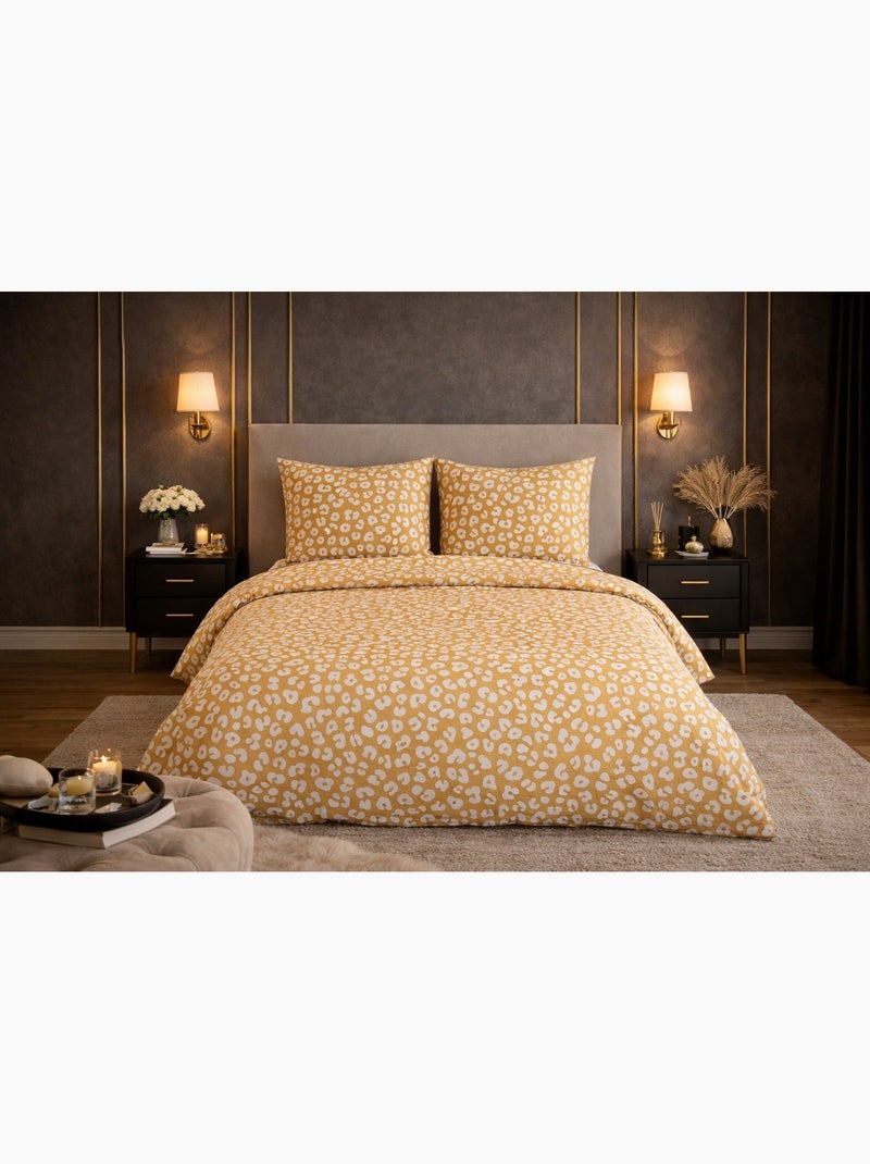 Juego de cama con estampado animal Amarillo - Kiabi