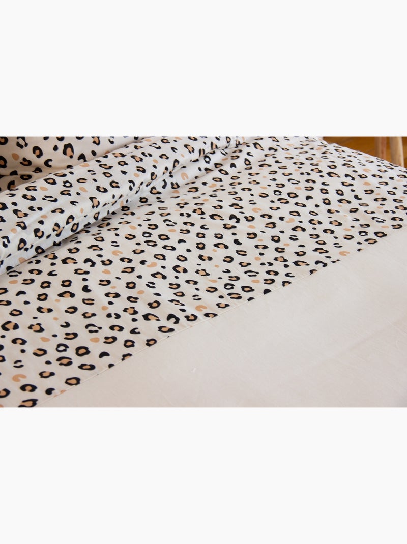 Juego de cama con estampado animal Beige - Kiabi