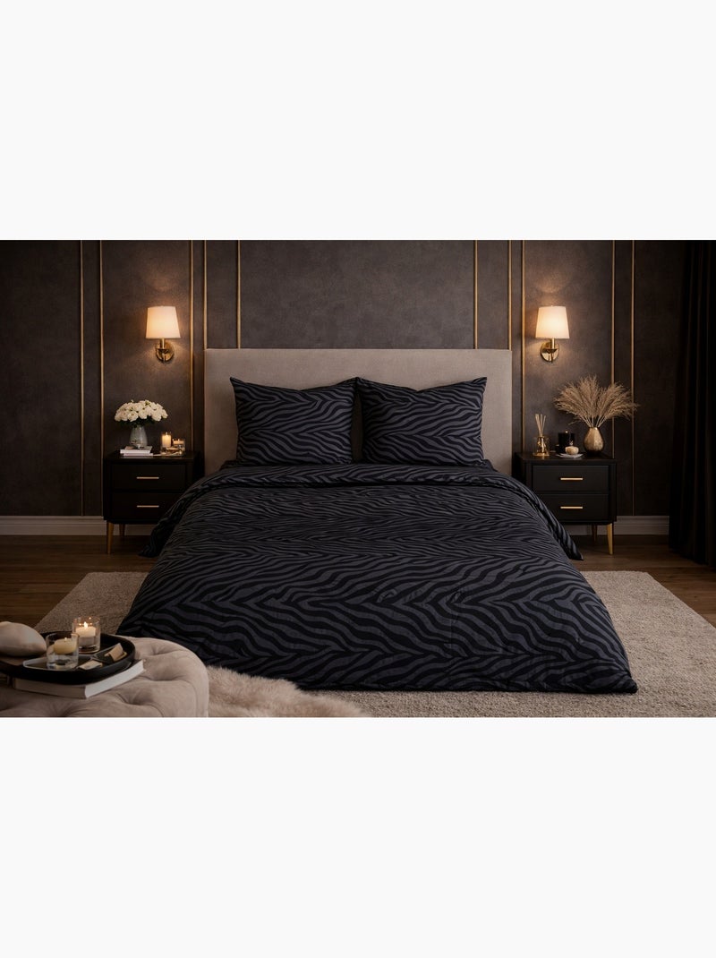 Juego de cama con estampado animal Negro - Kiabi