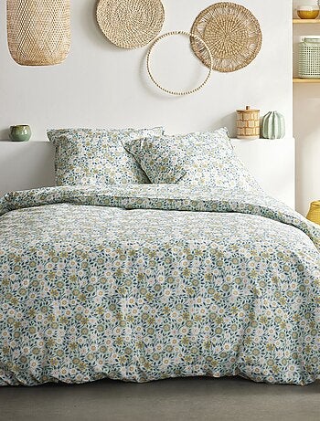 Juego de cama con estampado de flores - Doble