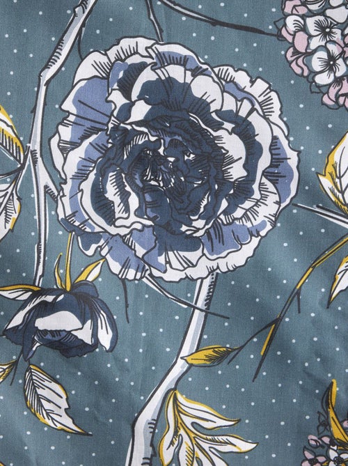 Juego de cama con estampado de flores - Doble - Kiabi