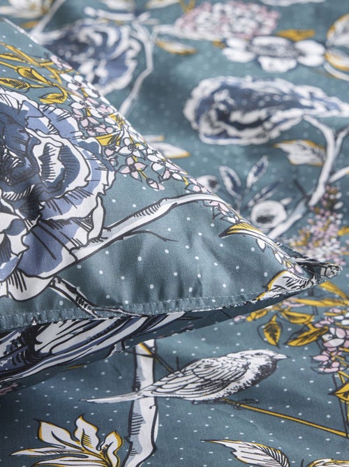 Juego de cama con estampado de flores - Doble - Kiabi