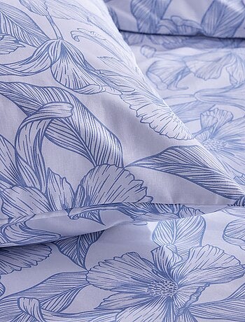 Juego de cama con estampado de flores - Doble