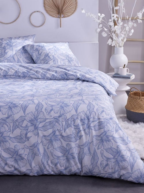 Juego de cama con estampado de flores - Doble - Kiabi