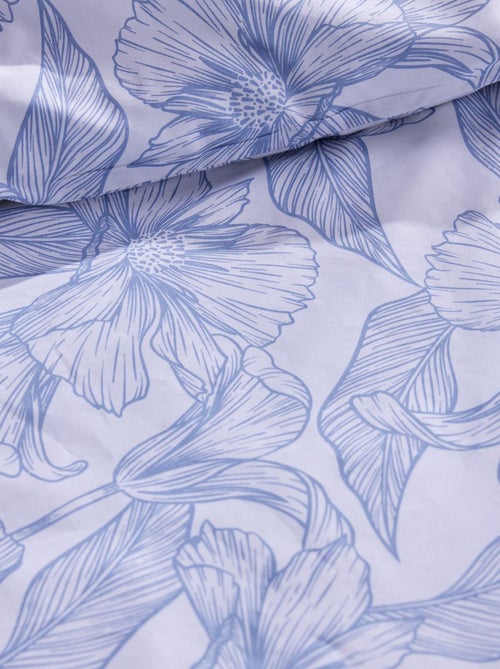Juego de cama con estampado de flores - Doble - Kiabi