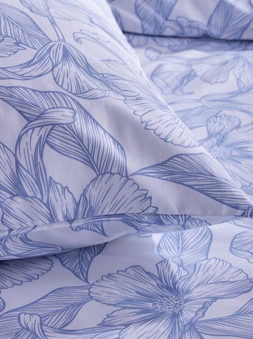 Juego de cama con estampado de flores - Doble - Kiabi