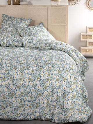 Juego de cama con estampado de flores - Doble