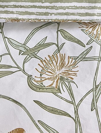 Juego de cama con estampado de flores - Doble