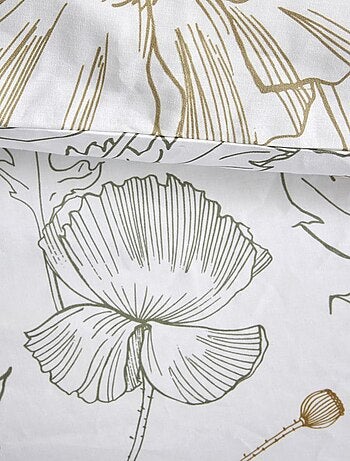 Juego de cama con estampado de flores - Doble