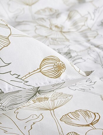 Juego de cama con estampado de flores - Doble