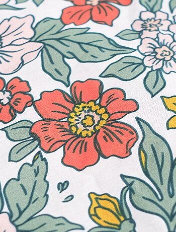Juego de cama con estampado de flores - Doble