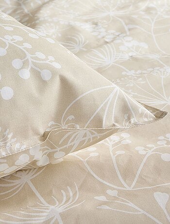 Juego de cama con estampado de flores - Doble