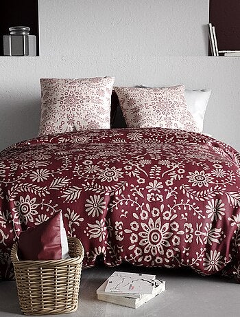 Juego de cama con estampado de flores - Doble