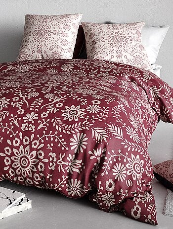 Juego de cama con estampado de flores - Doble